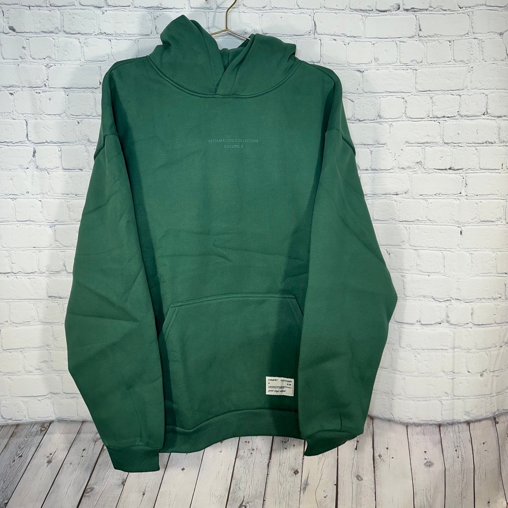 Comfrt Clothing Affirmation Collection Vol 9 Hoodie Green Good Days Ahead Large